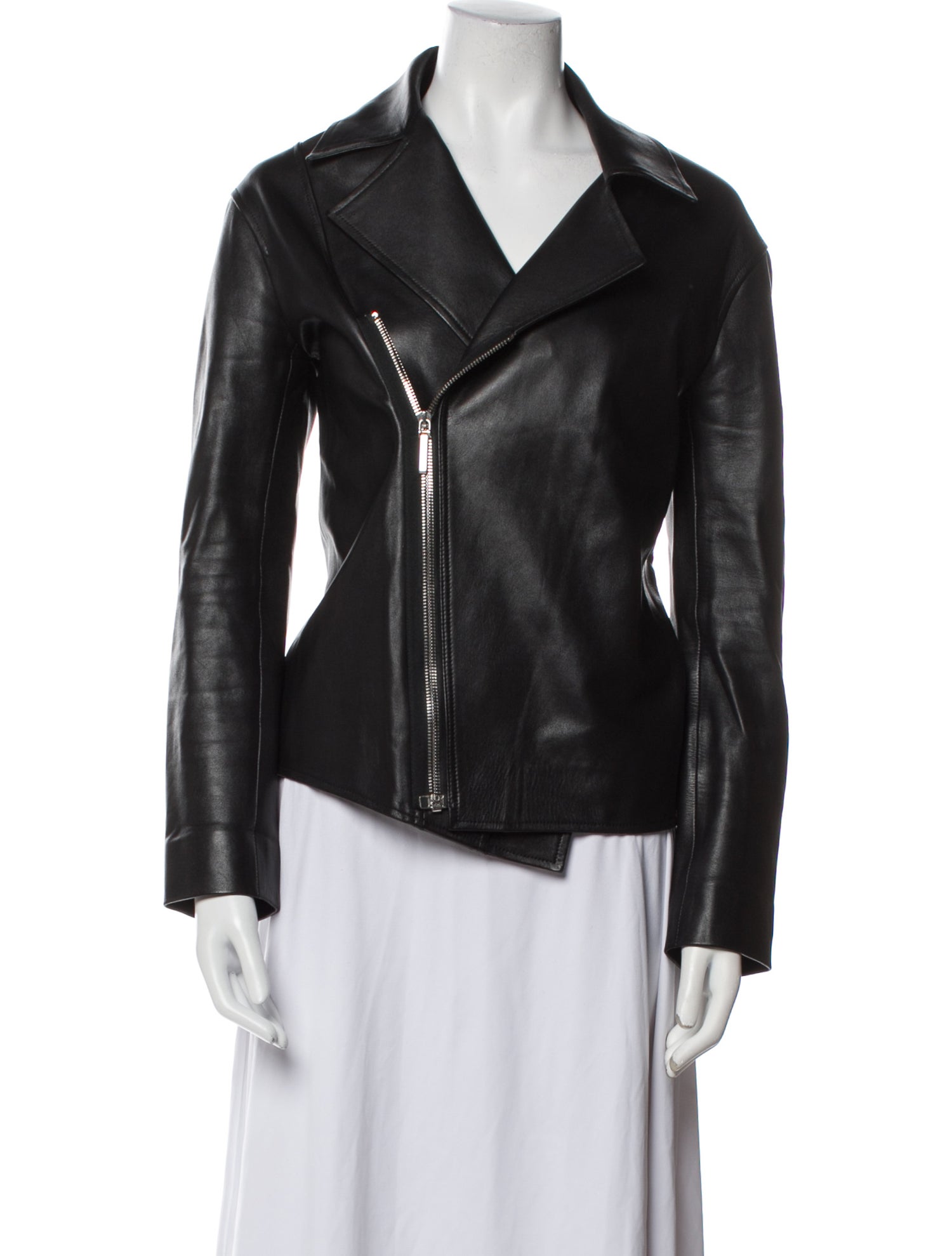 Anthony Vaccarello Leather Biker Jacket