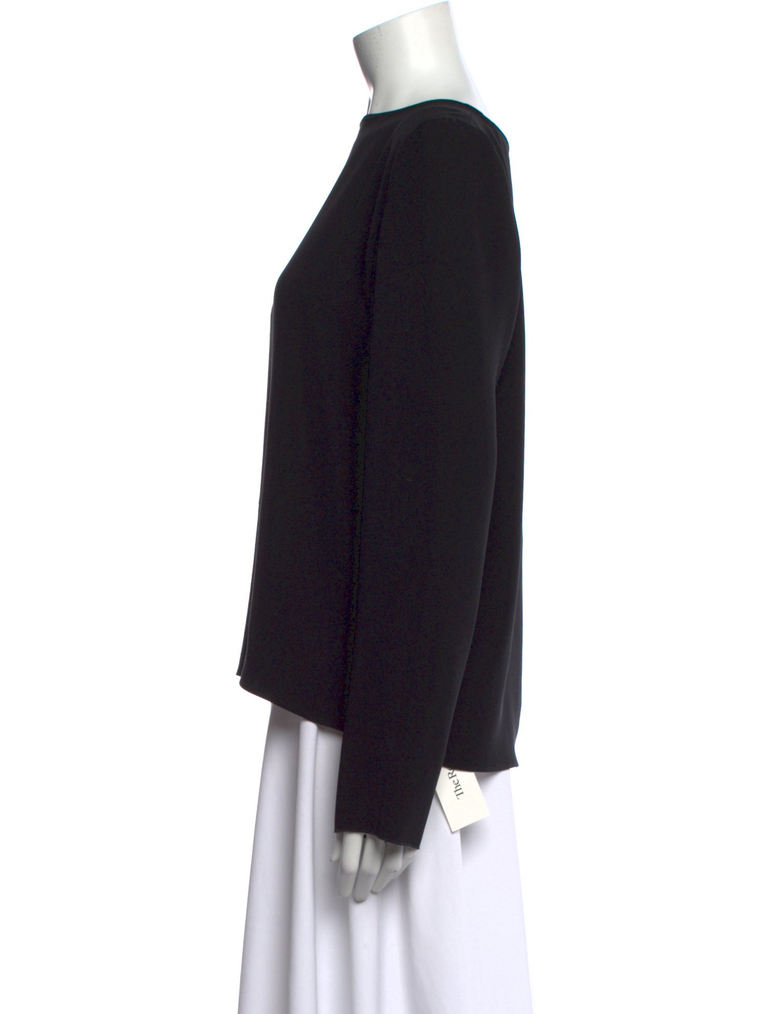 Anthony Vaccarello Bateau Neckline Long Sleeve Sweatshirt