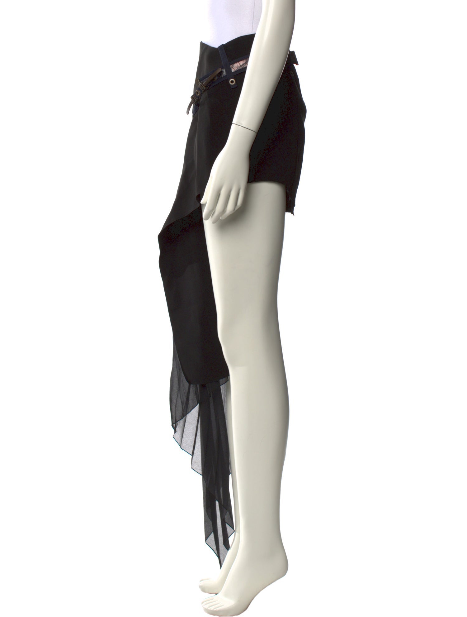 Anthony Vaccarello Wool Mini Skirt