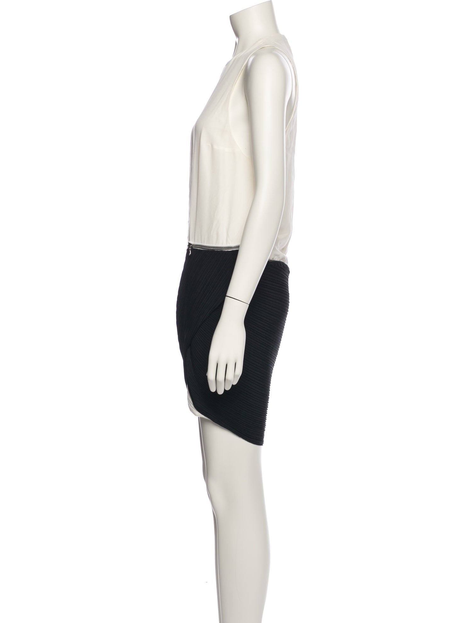 Anthony Vaccarello Crew Neck Mini Dress