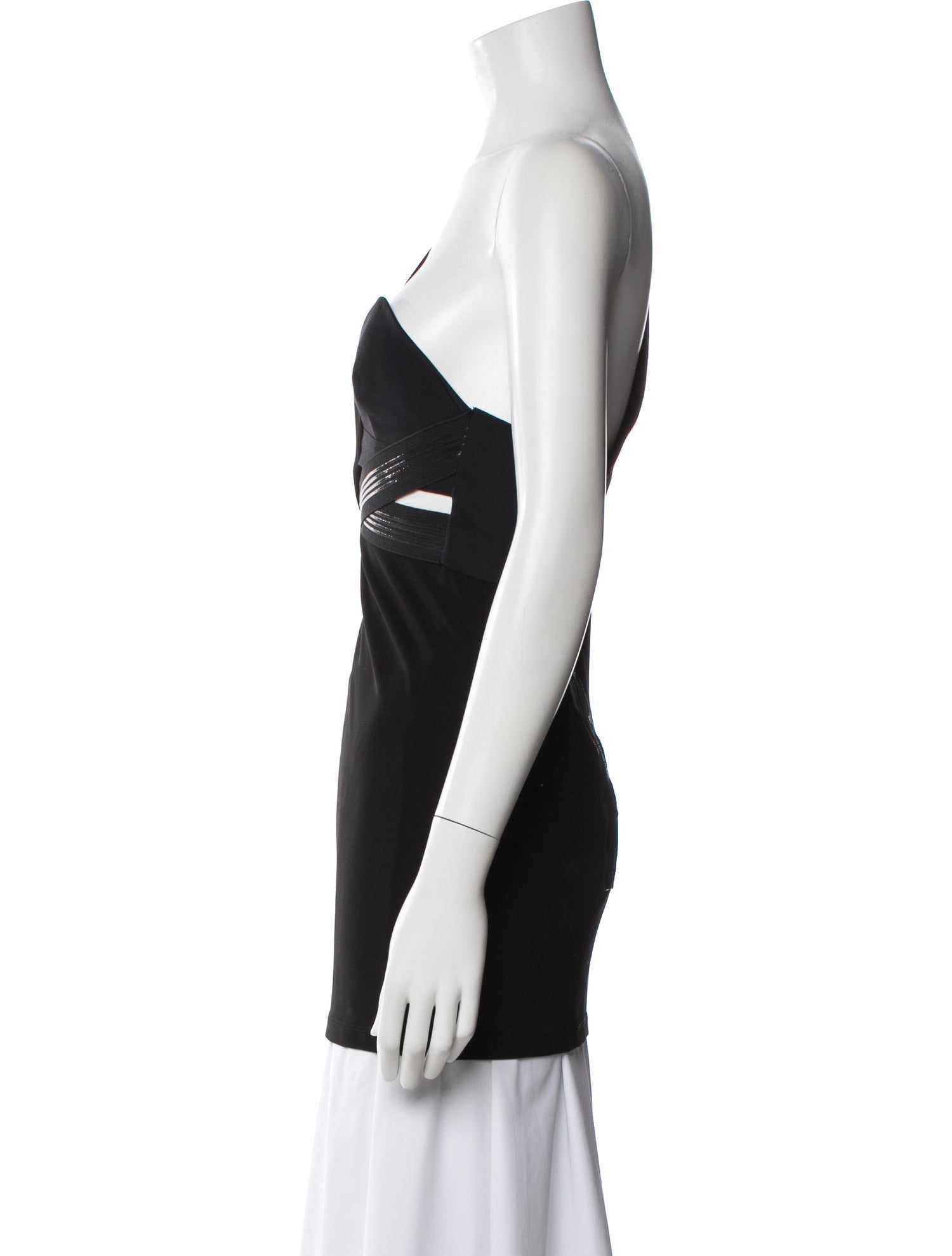 Anthony Vaccarello One-Shoulder Long Sleeve Top