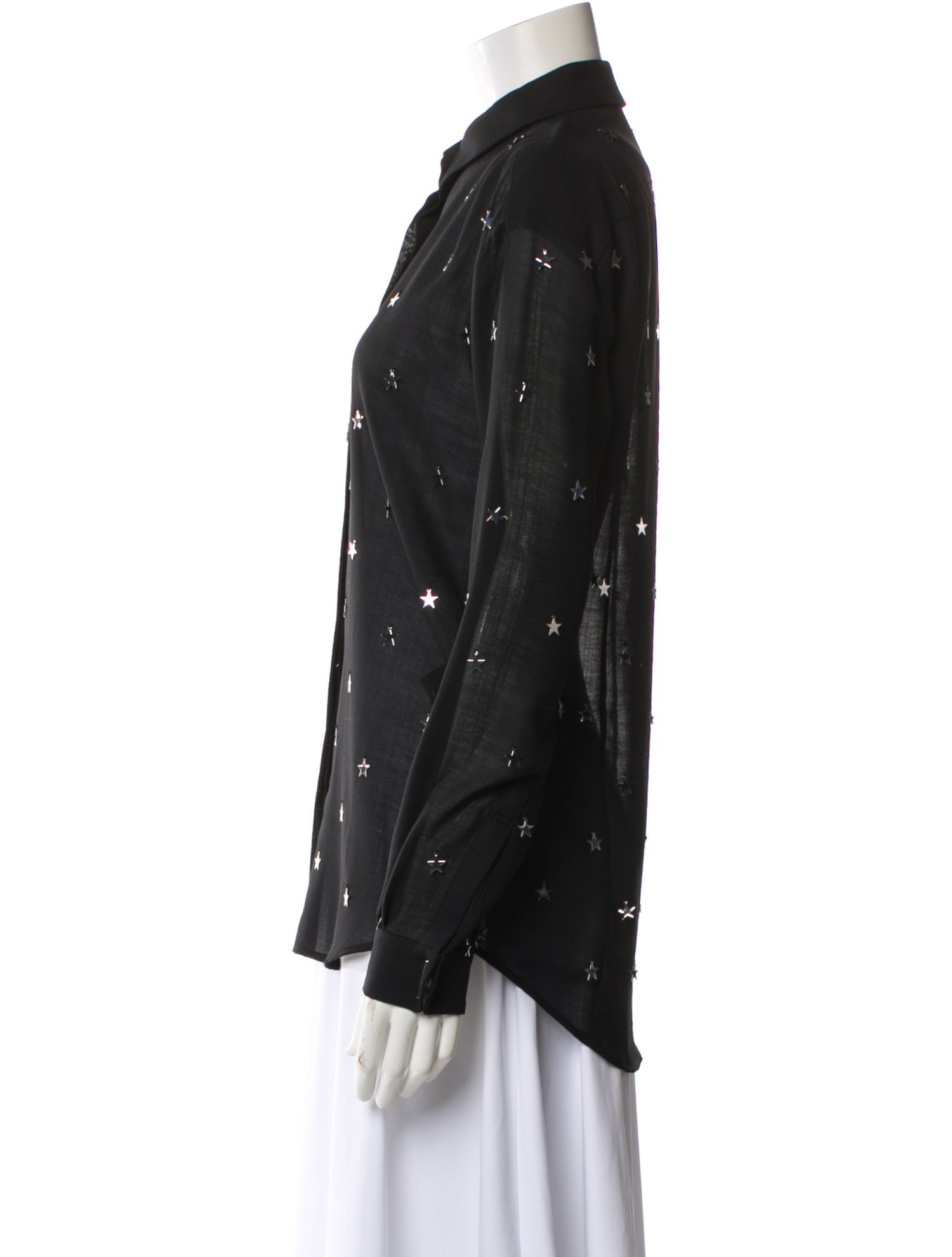 Anthony Vaccarello Virgin Wool Printed Blouse