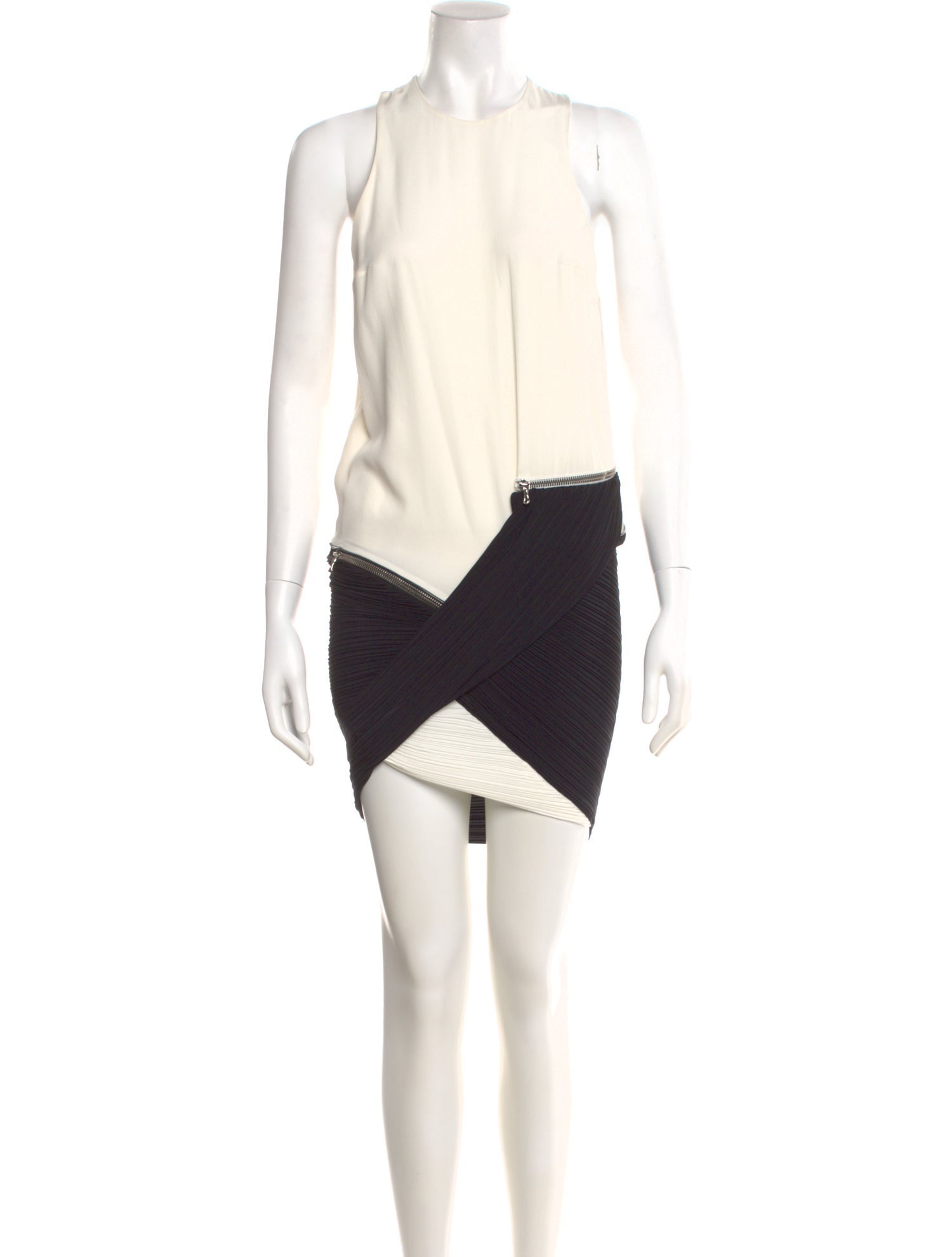 Anthony Vaccarello Silk Knee-Length Dress