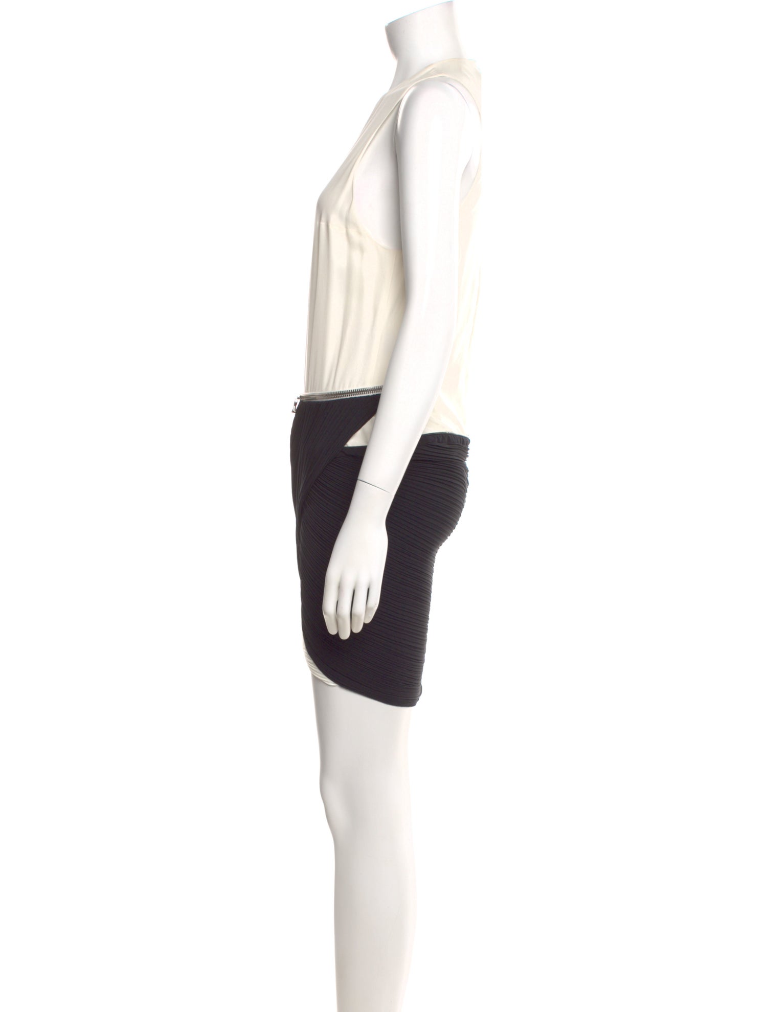 Anthony Vaccarello Silk Knee-Length Dress