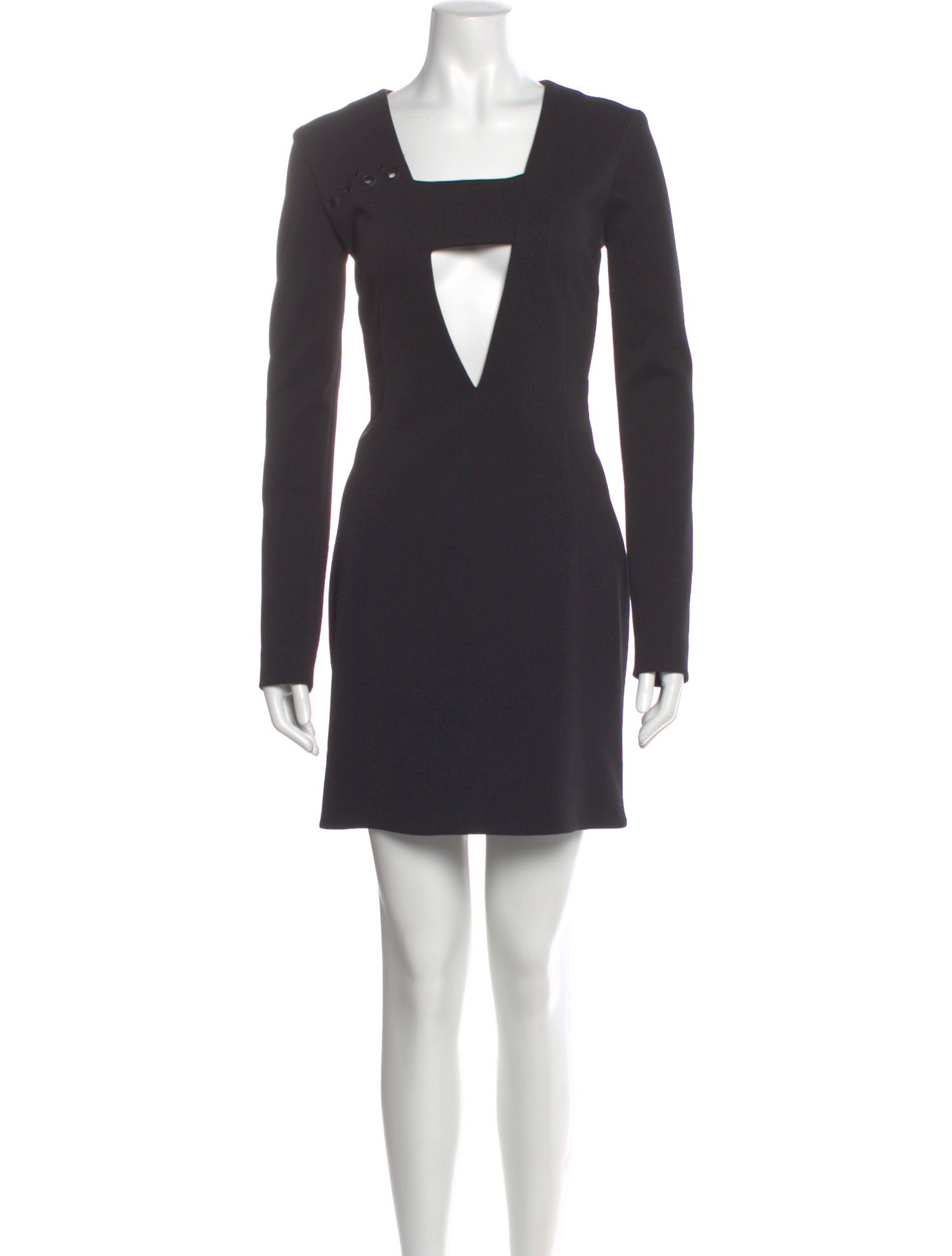 Anthony Vaccarello Square Neckline Mini Dress