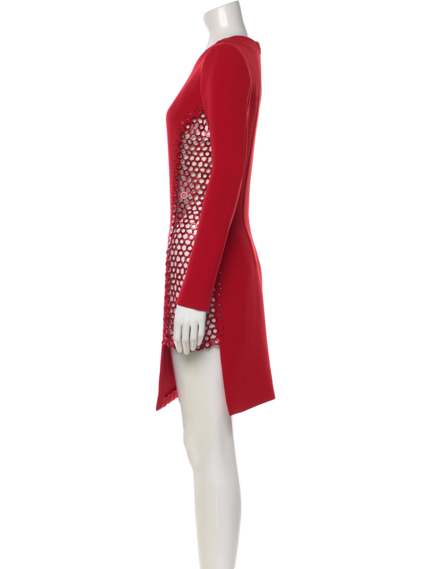 Anthony Vaccarello Asymmetrical Mini Dress