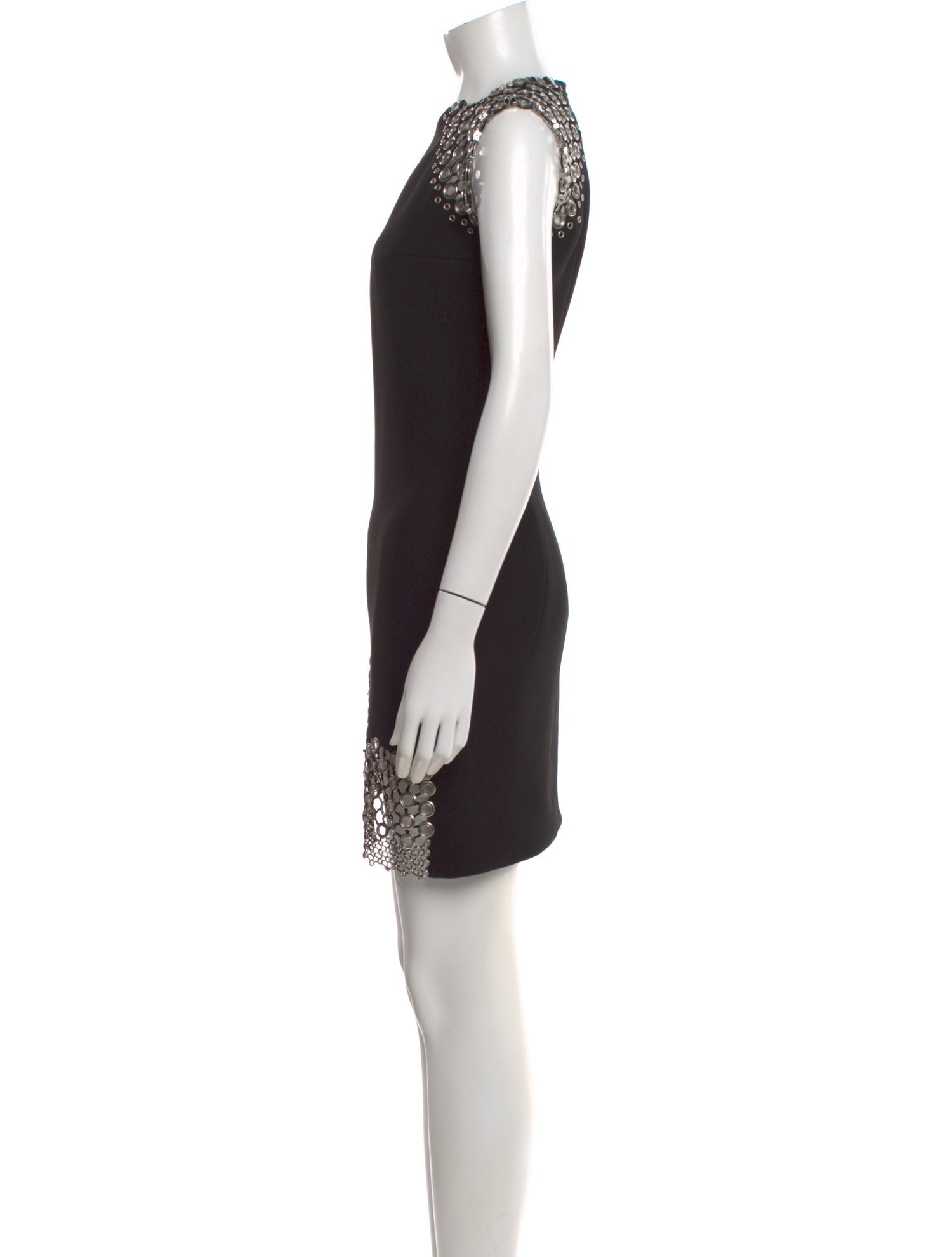 Anthony Vaccarello Crew Neck Mini Dress