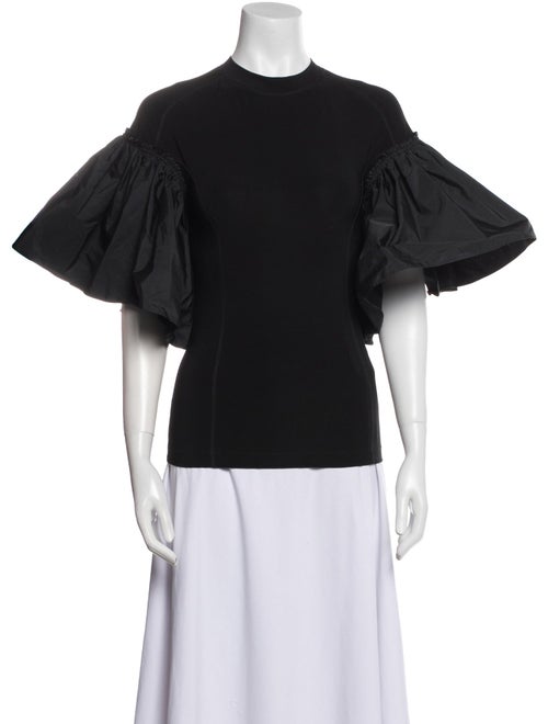 AZ Factory Crew Neck Short Sleeve Blouse