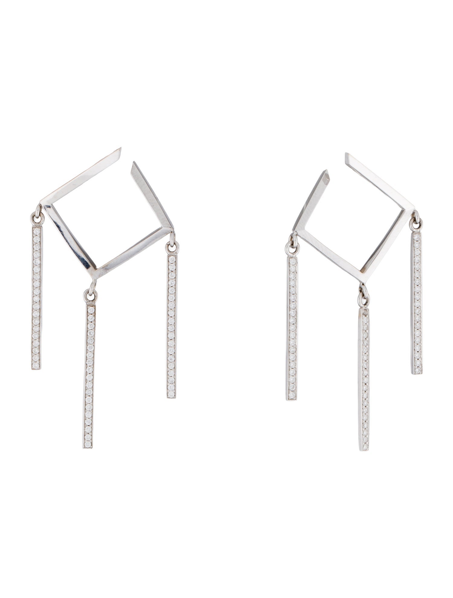 Azlee 18K Diamond Chandelier Earrings