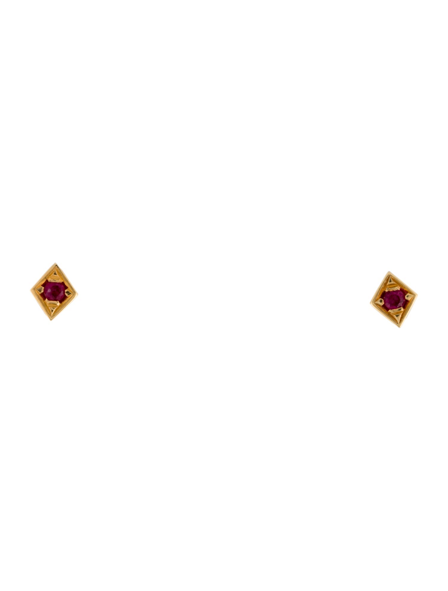 Azlee 18K Ruby Lone Burst Stud Earrings