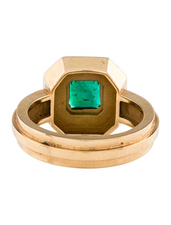 Azlee 18K Emerald Staircase Square Ring