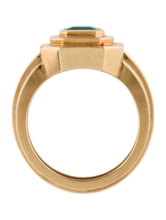 Azlee 18K Emerald Staircase Square Ring