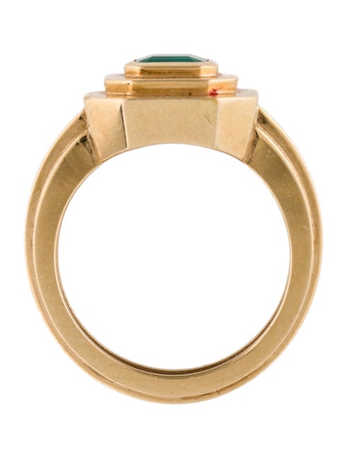 Azlee 18K Emerald Staircase Square Ring