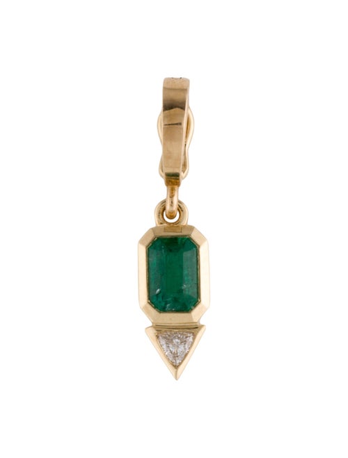 Azlee 18K Diamond & Emerald Pendant Necklace