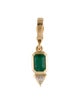 Azlee 18K Diamond & Emerald Pendant Necklace