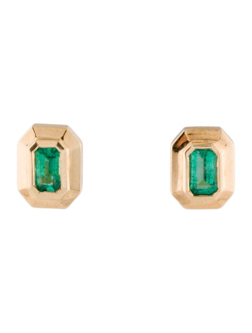 Azlee 18K Emerald Stud Earrings