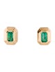 Azlee 18K Emerald Stud Earrings