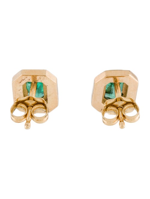 Azlee 18K Emerald Stud Earrings