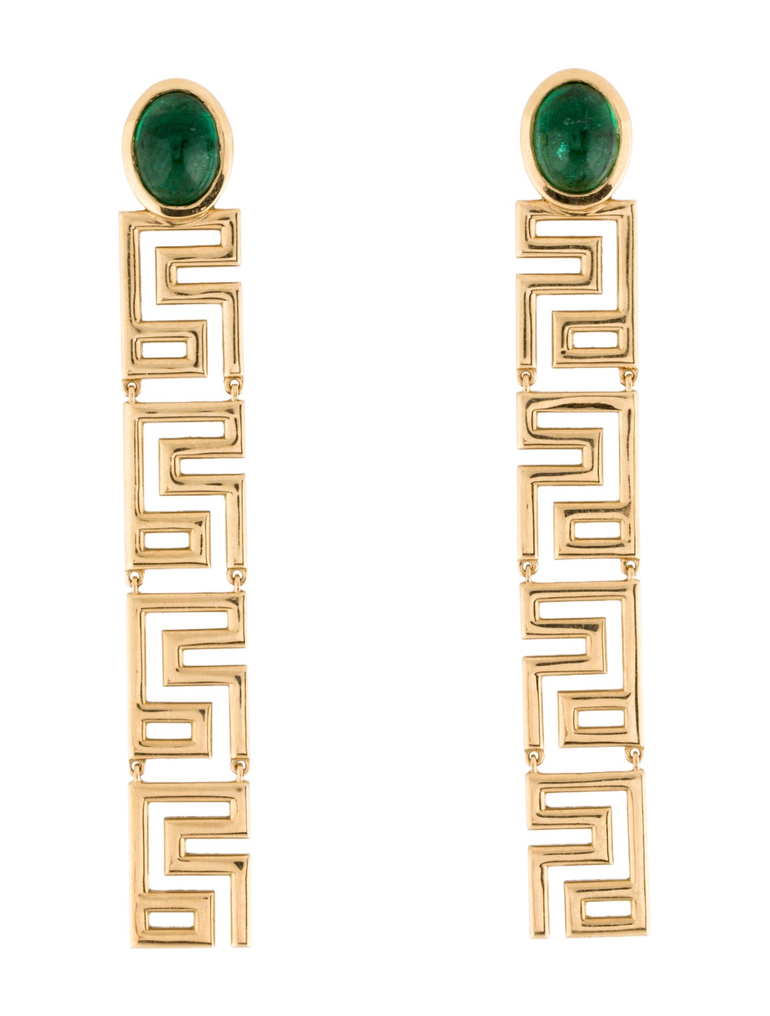 Azlee 18K 2.66ctw Emerald Drop Earrings