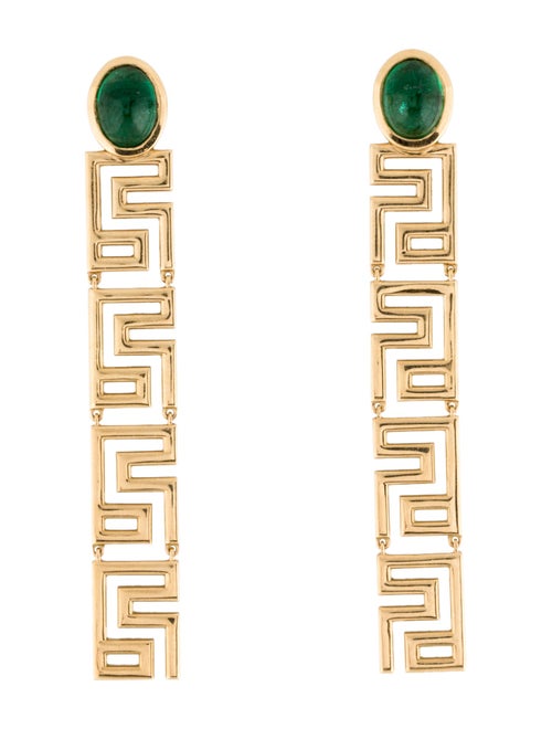 Azlee 18K 2.66ctw Emerald Drop Earrings