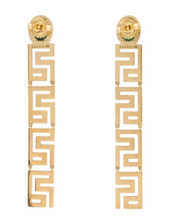 Azlee 18K 2.66ctw Emerald Drop Earrings