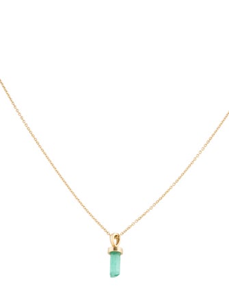 Azlee 18K Emerald Pendant Necklace