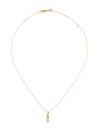 Azlee 18K Emerald Pendant Necklace
