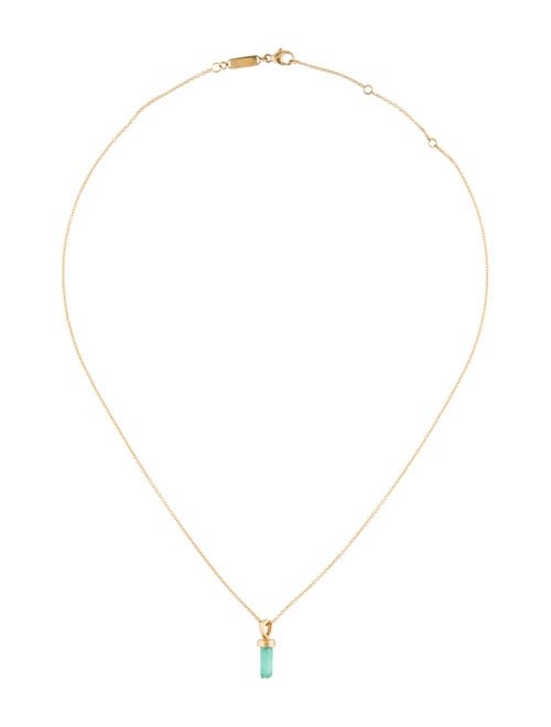Azlee 18K Emerald Pendant Necklace