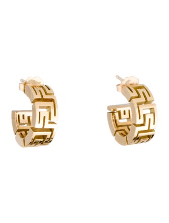 Azlee 18K Tessellate Huggie Earrings