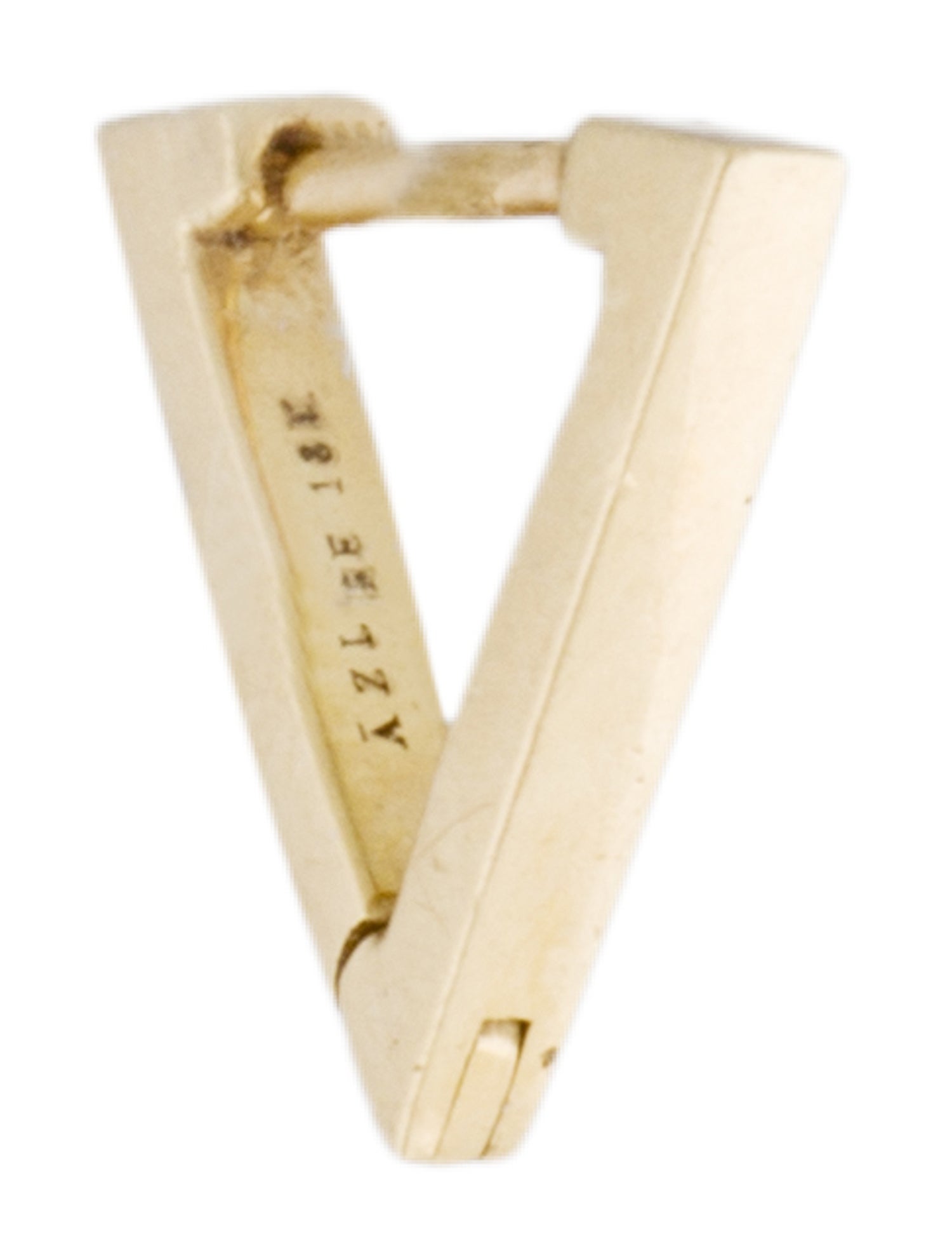 Azlee 18K V Huggie Single Earring