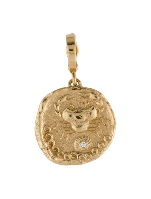 Azlee 18K Diamond Karkinos Coin Pendant Enhancer