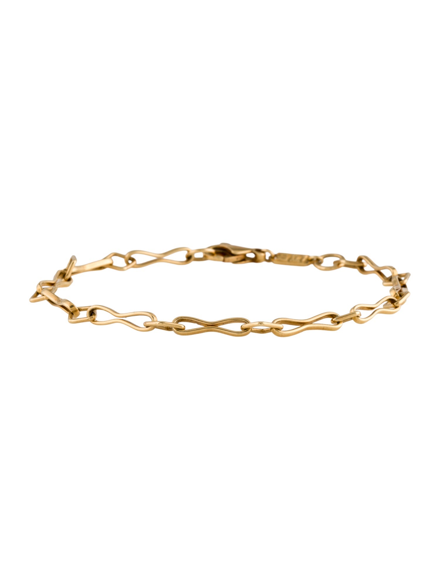 Azlee 18K Large Lozenge Link Bracelet