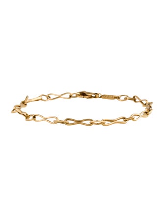 Azlee 18K Large Lozenge Link Bracelet