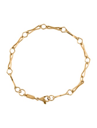 Azlee 18K Large Lozenge Link Bracelet