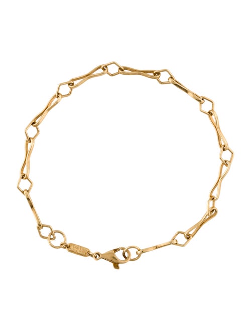 Azlee 18K Large Lozenge Link Bracelet