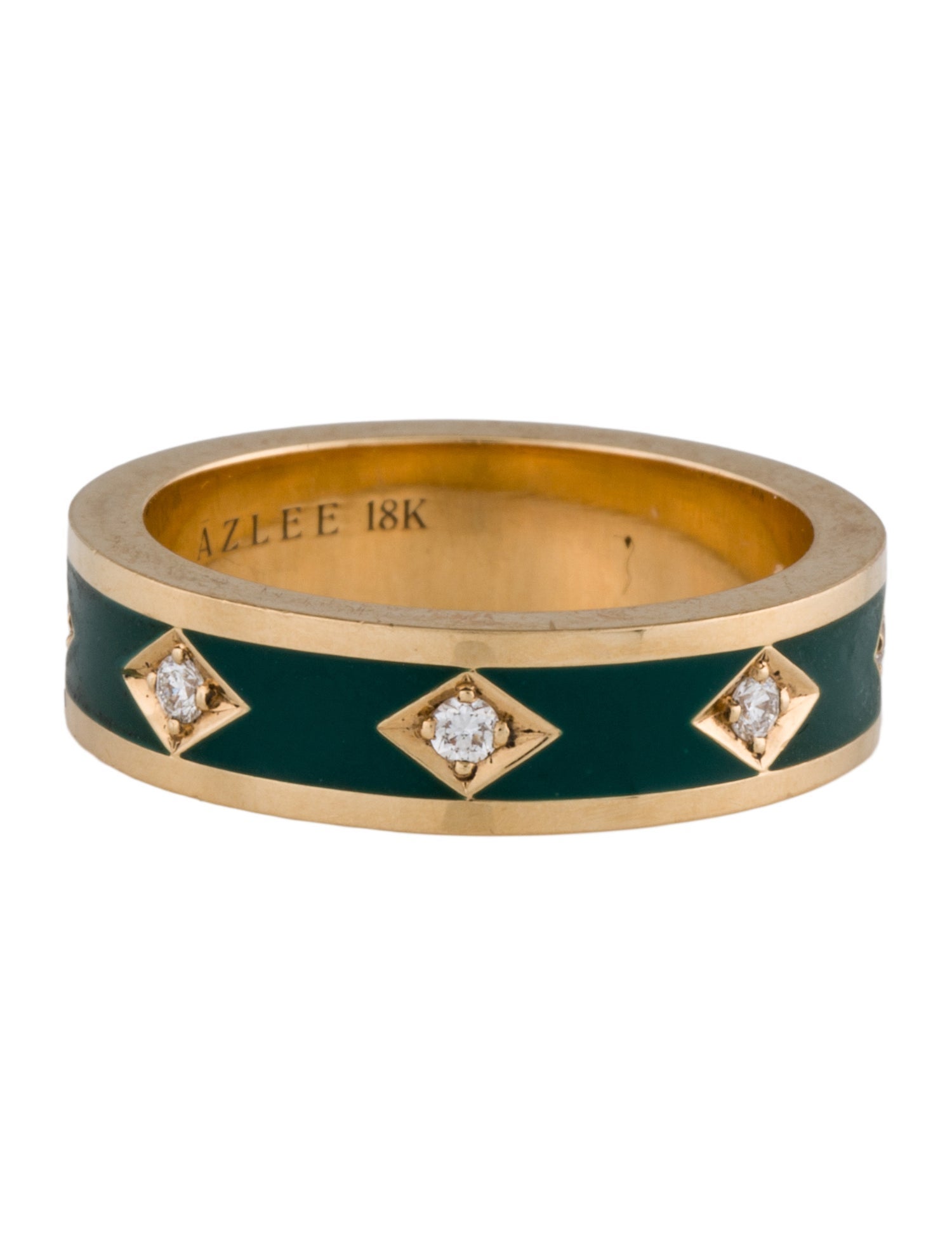 Azlee 18K Enamel & Diamond NIght Sky Band