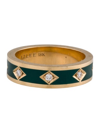 Azlee 18K Enamel & Diamond NIght Sky Band
