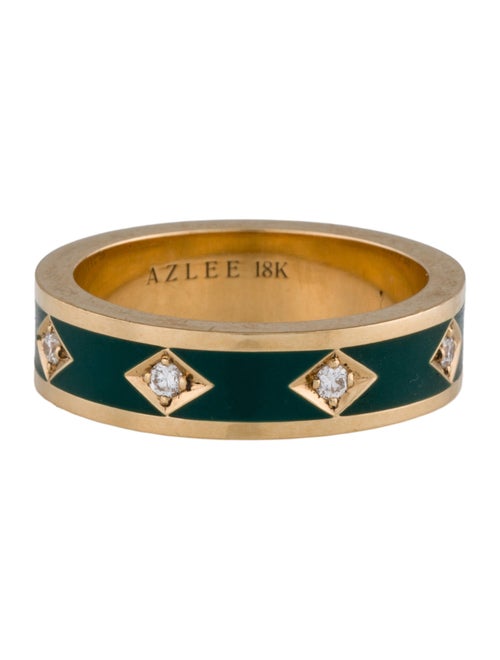 Azlee 18K Enamel & Diamond NIght Sky Band