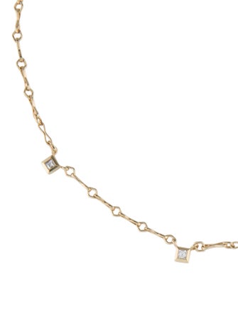 Azlee 18K Diamond Lozenge-Link Chain Necklace