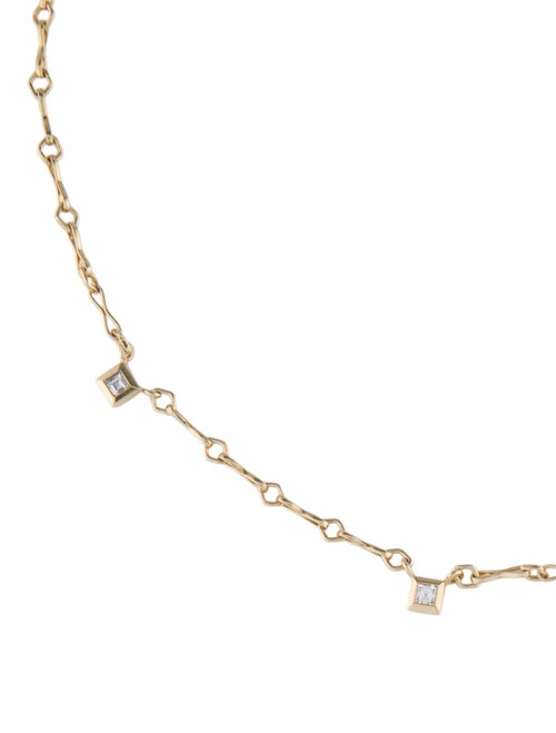 Azlee 18K Diamond Lozenge-Link Chain Necklace