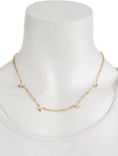 Azlee 18K Diamond Lozenge-Link Chain Necklace