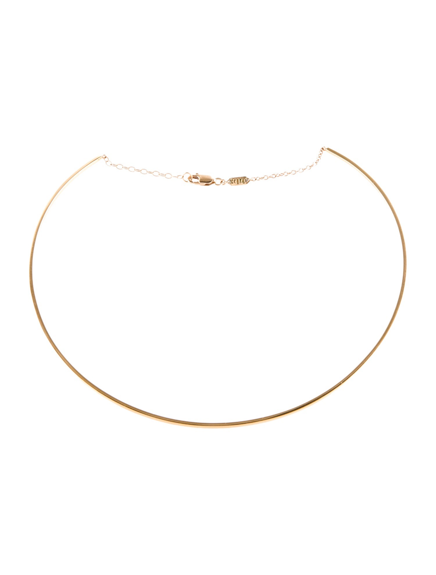 Azlee 14K Diamond Line Collar Necklace