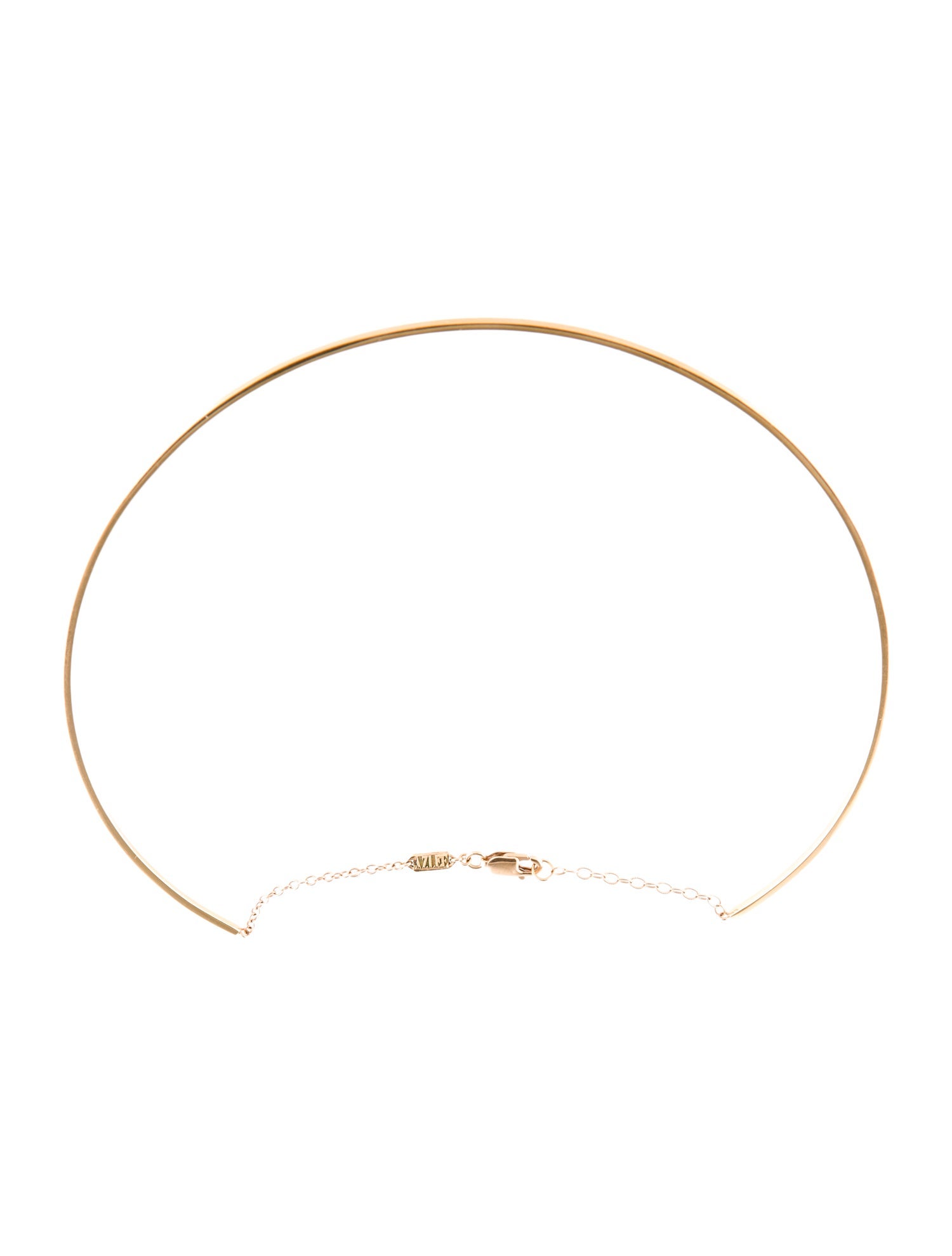 Azlee 14K Diamond Line Collar Necklace