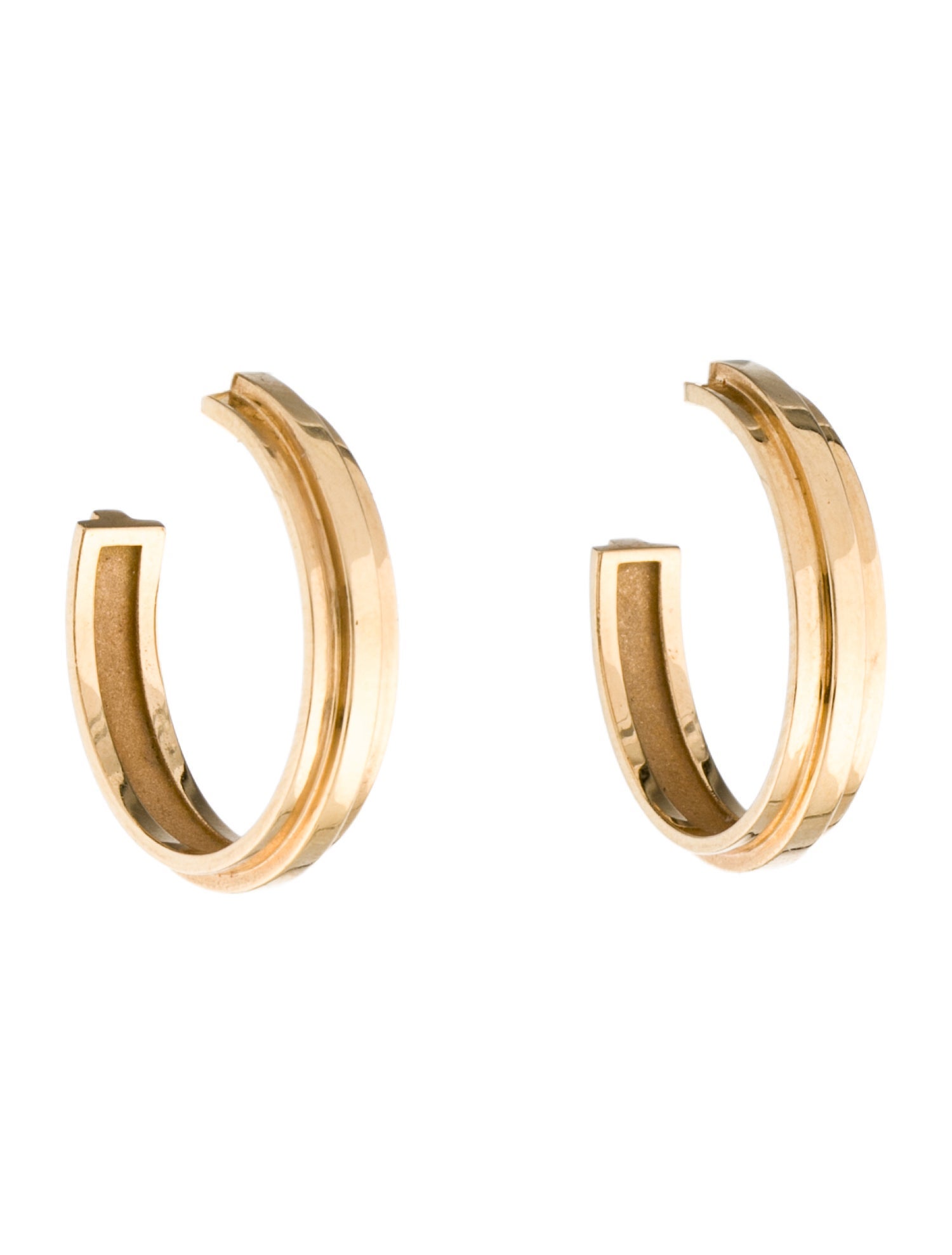 Azlee 18K Staircase 3-Tier Hoop Earrings