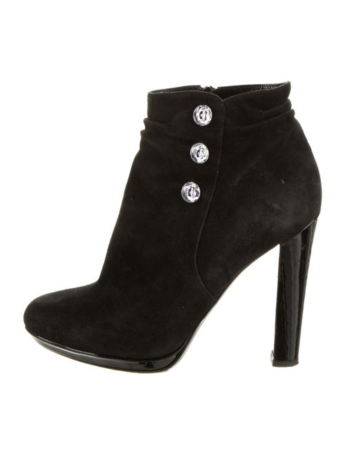 Azzaro Embellished Platform Ankle Boots Black
