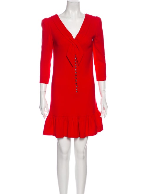 Azzaro Silk Mini Dress Red