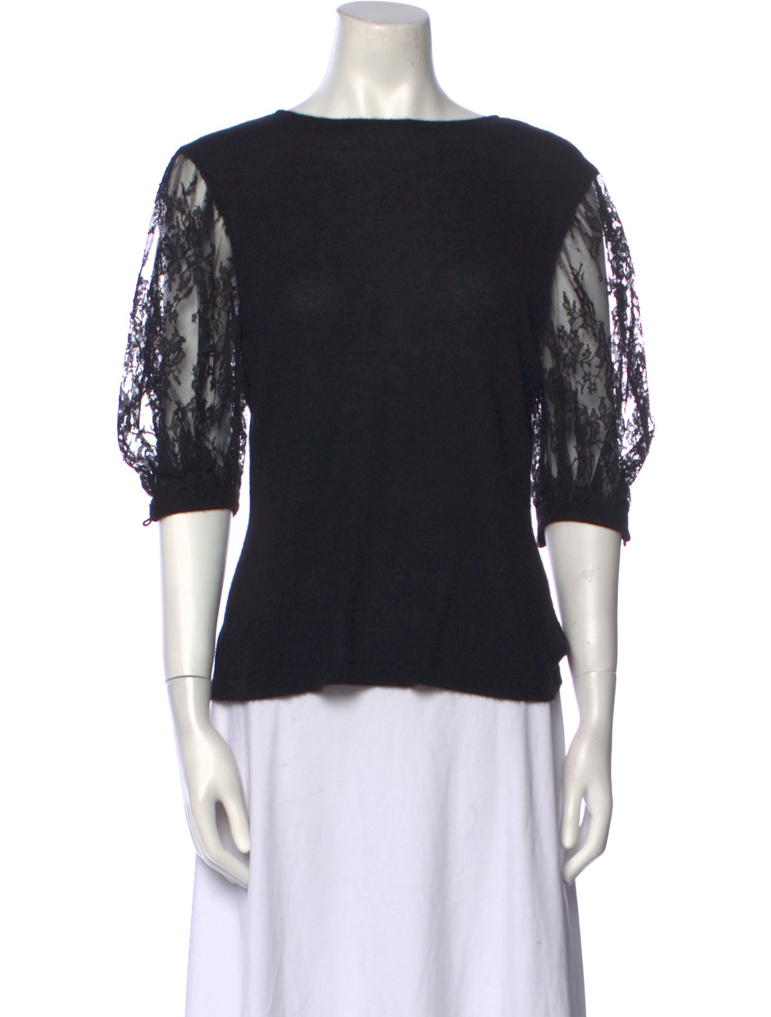 Azzaro Cashmere Bateau Neckline Sweater