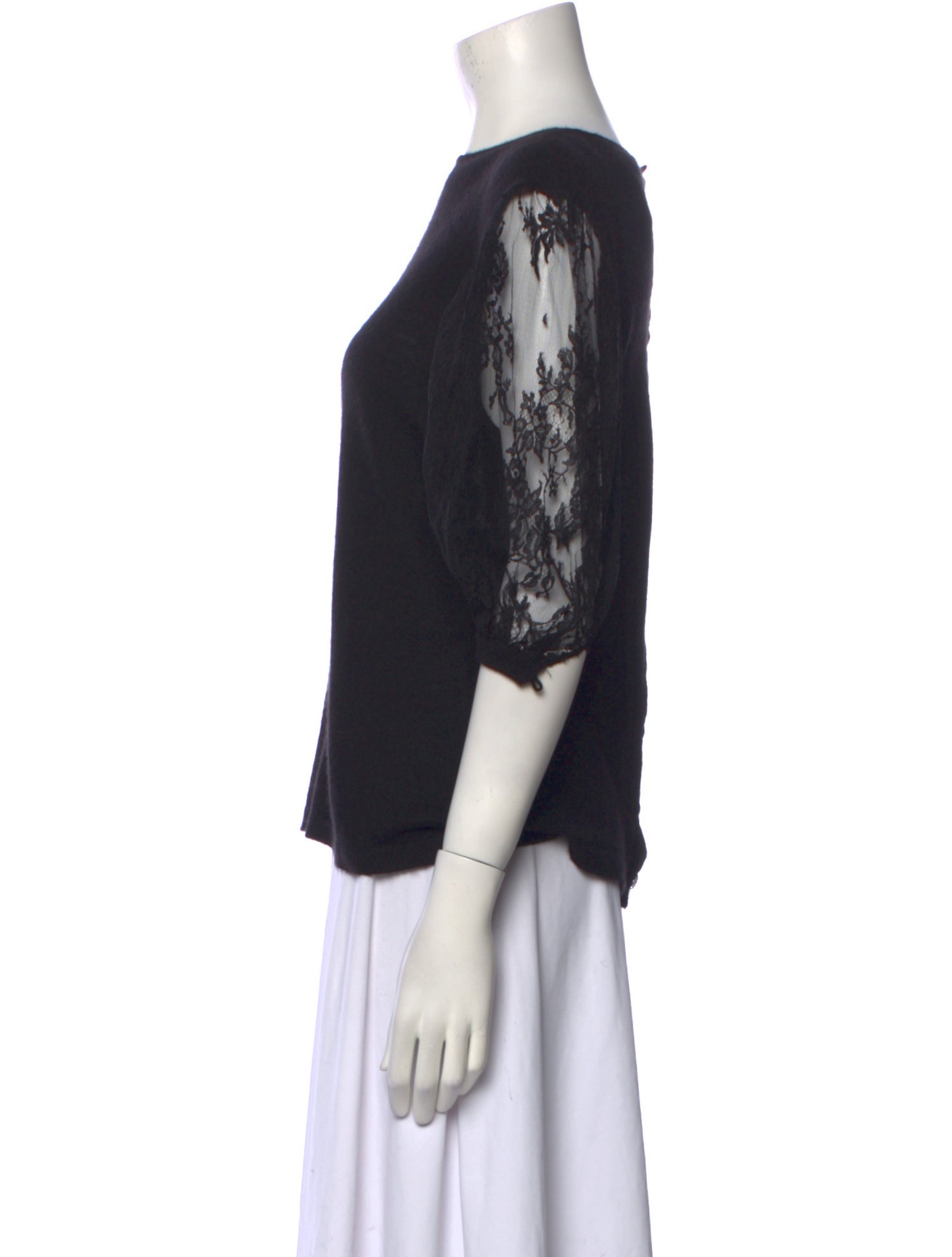 Azzaro Cashmere Bateau Neckline Sweater