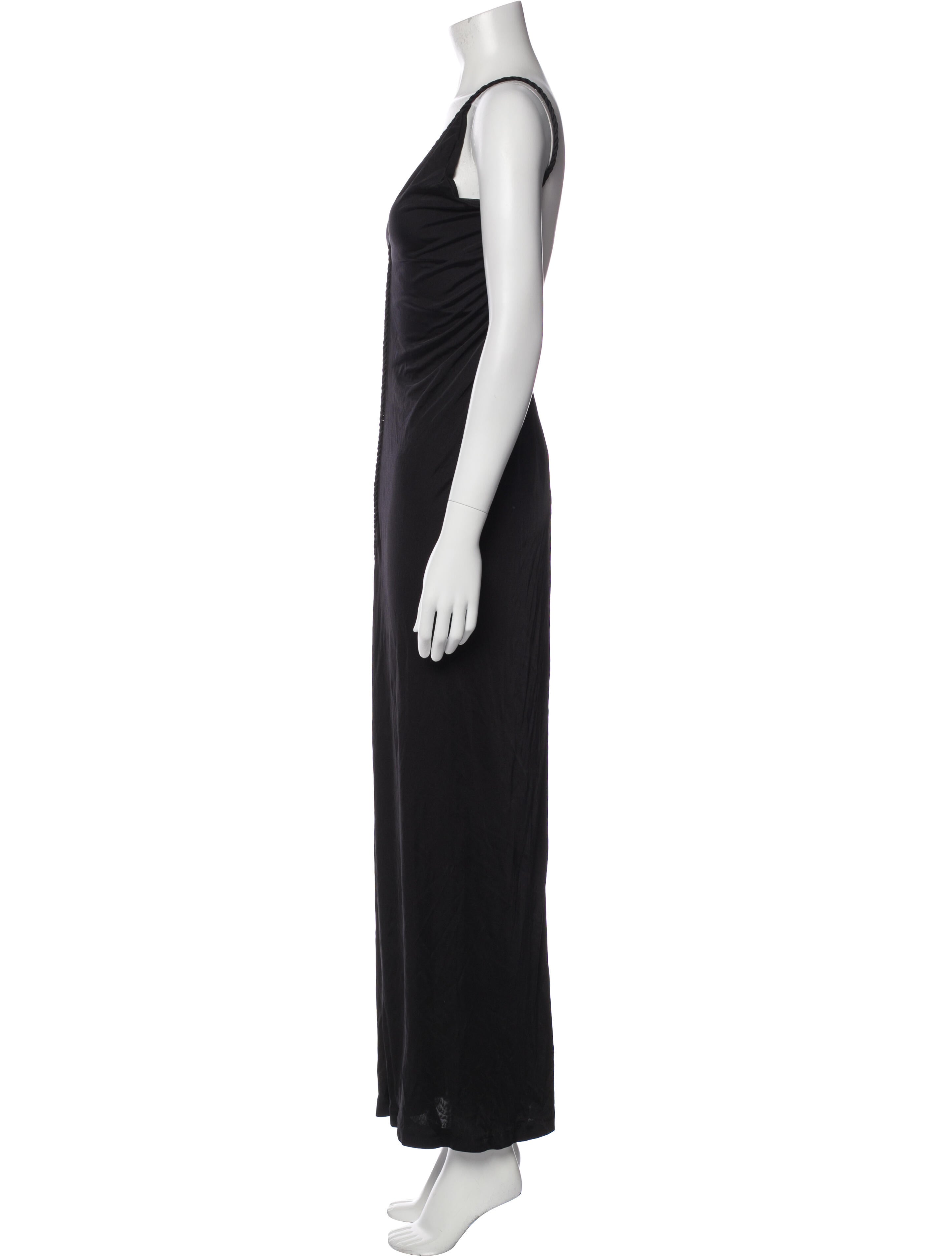 Azzaro V-Neck Long Dress