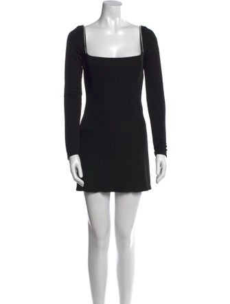 Azzaro Square Neckline Mini Dress